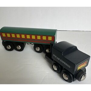 Brio‎ POLAR EXPRESS PASSENGER COACH & TENDER Wooden Railway EUC